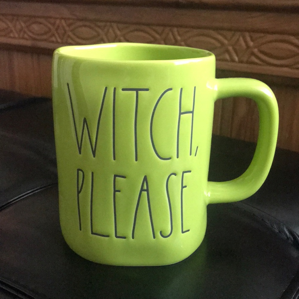 Rae Dunn Witch Please Green Mug